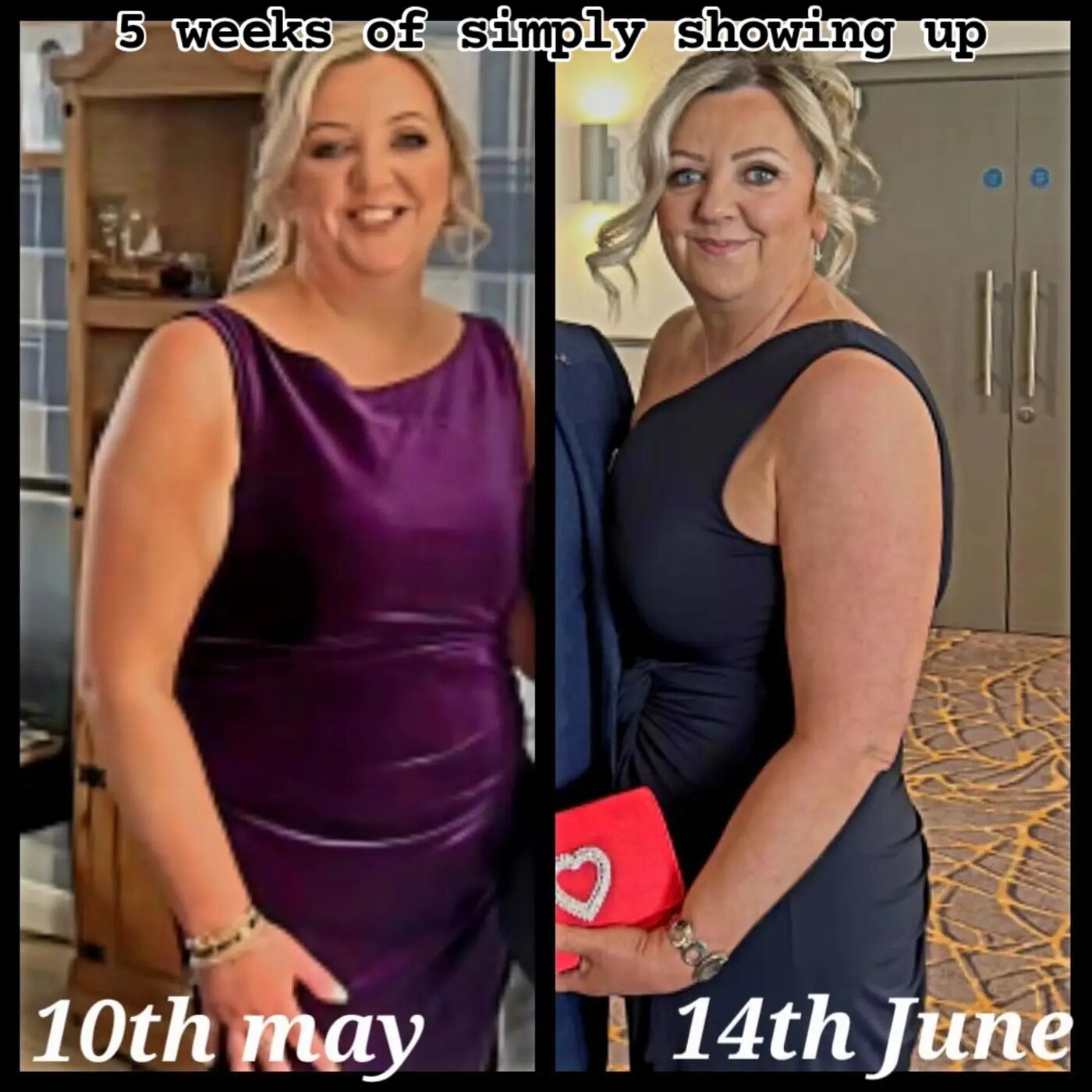 Emma flexing her back to represent strength built over time